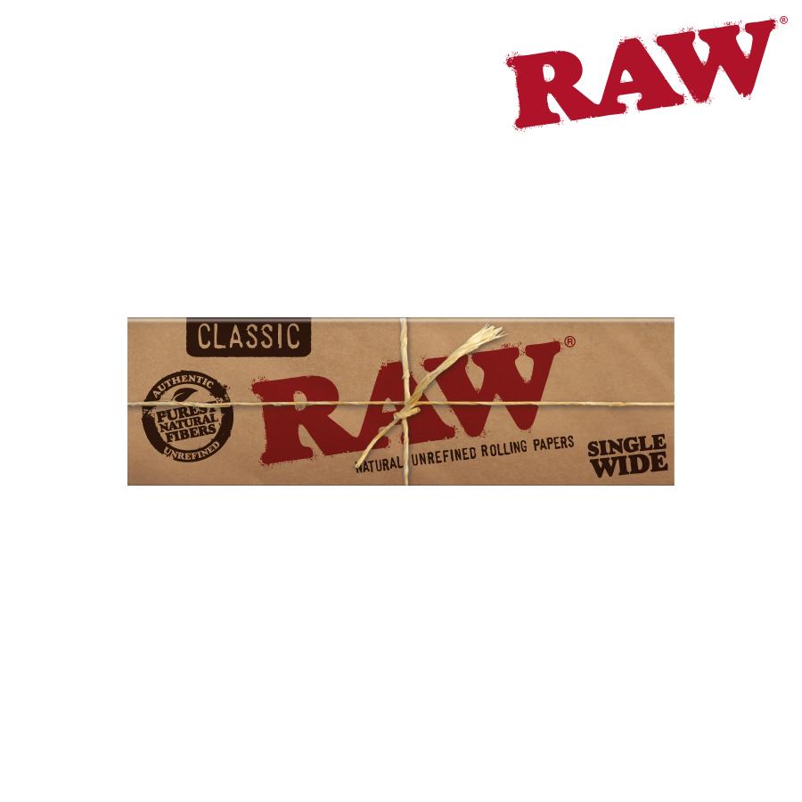 RTL - Rolling Papers RAW Classic Hemp Single Wide Single Window - High Moon Haven