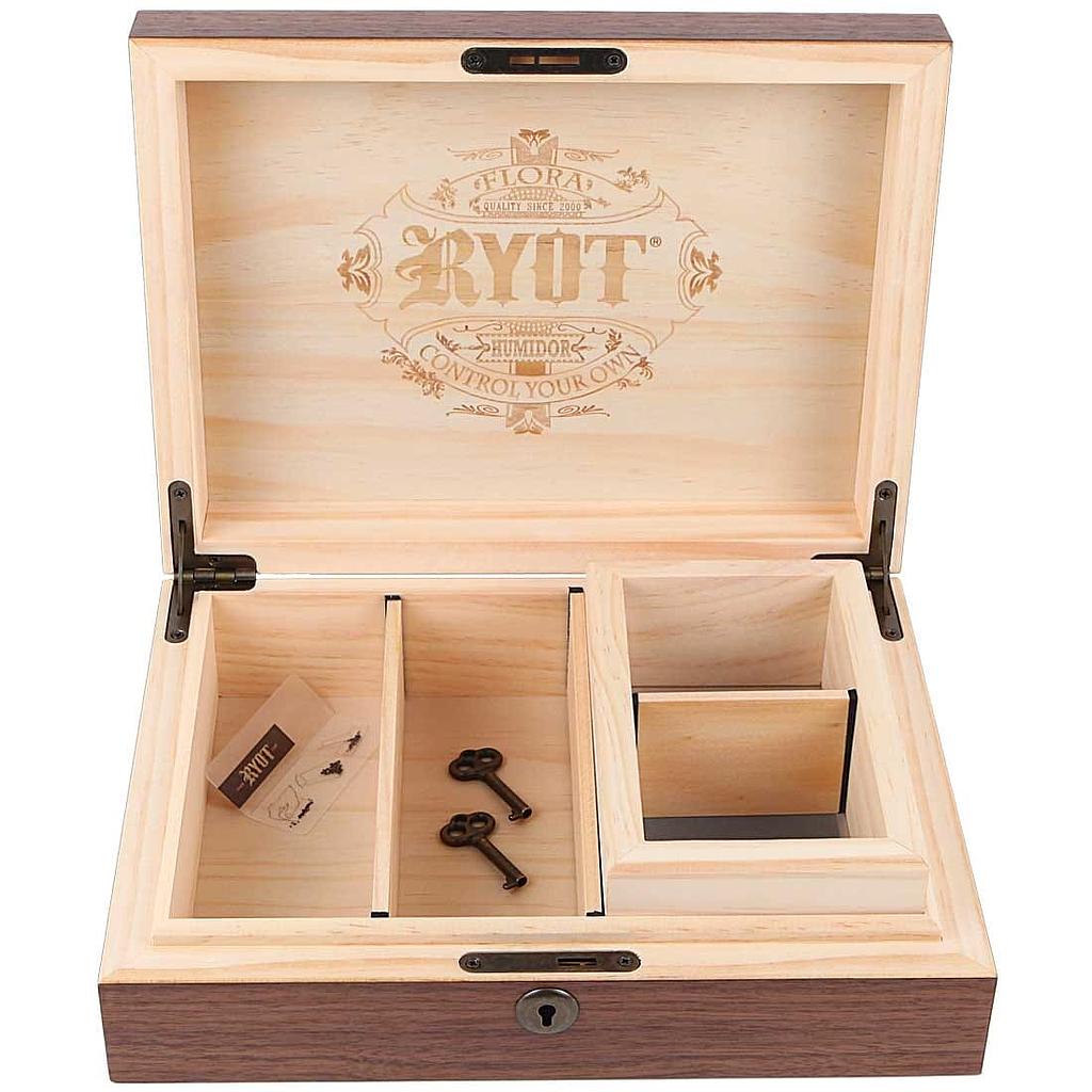 RYOT Humidor Combo Box in Walnut - 8x11 with 4x7 Screen Box - High Moon Haven