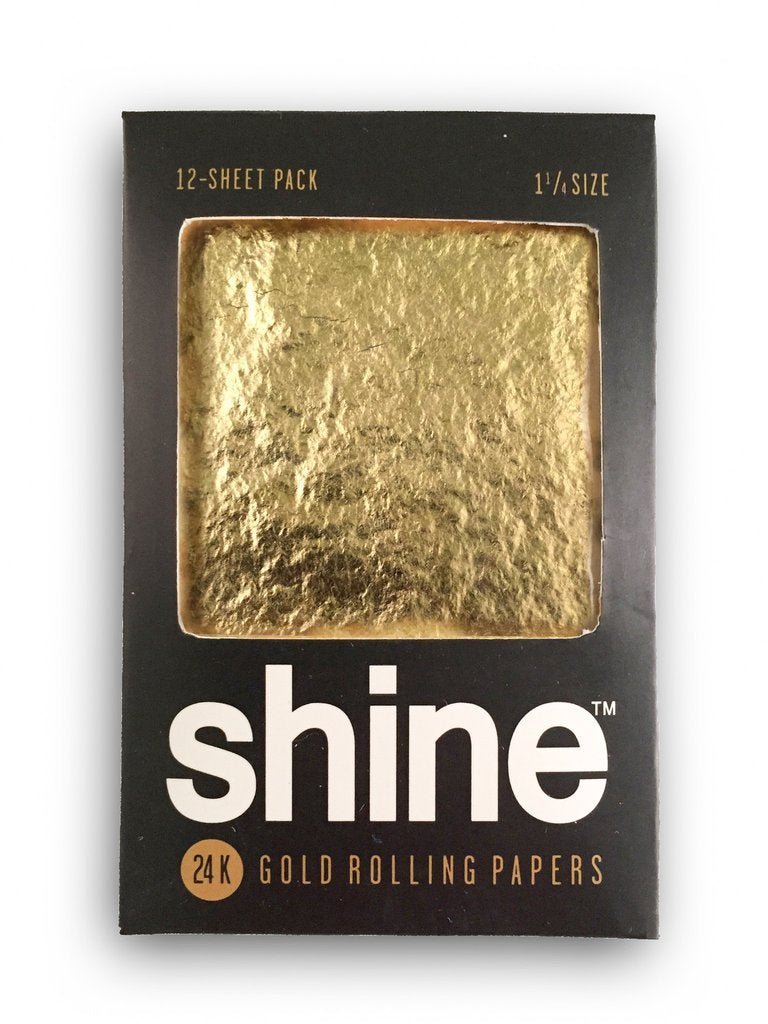 Shine 24k Gold Twelve Sheet Baller Pack Rolling Papers - High Moon Haven