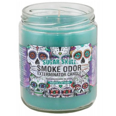 Smoke Odor 13oz Candle - Sugar Skull - High Moon Haven