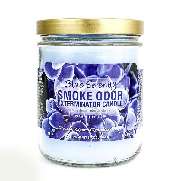 Smoke Odor Candle 13oz Blue Serenity - High Moon Haven