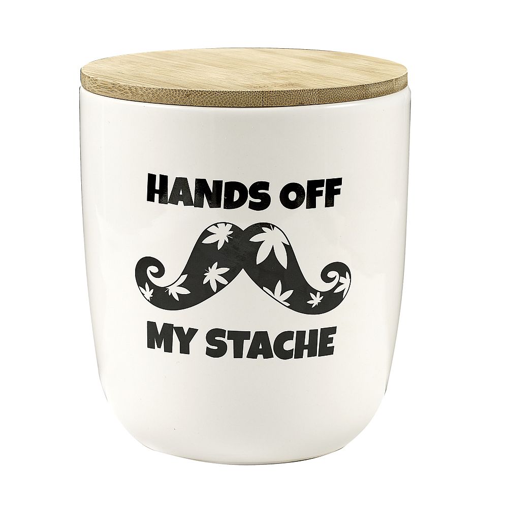 Storage Jar Hands Off My Stache Stash Jar Large - High Moon Haven