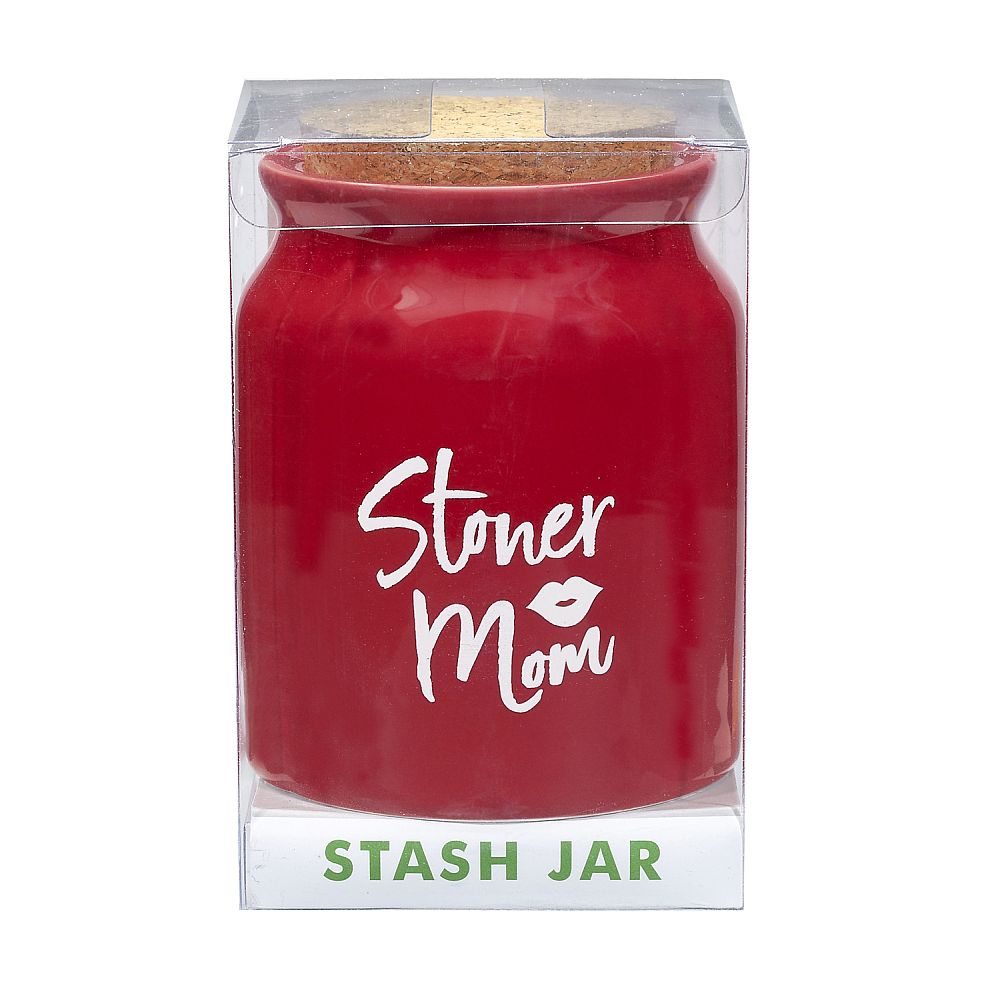 Storage Jar Stoner Mom Stash Jar Red - High Moon Haven