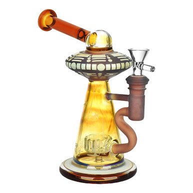 Take Me To Your Leader Water Pipe - 7.75"/14mm F/Amber - High Moon Haven