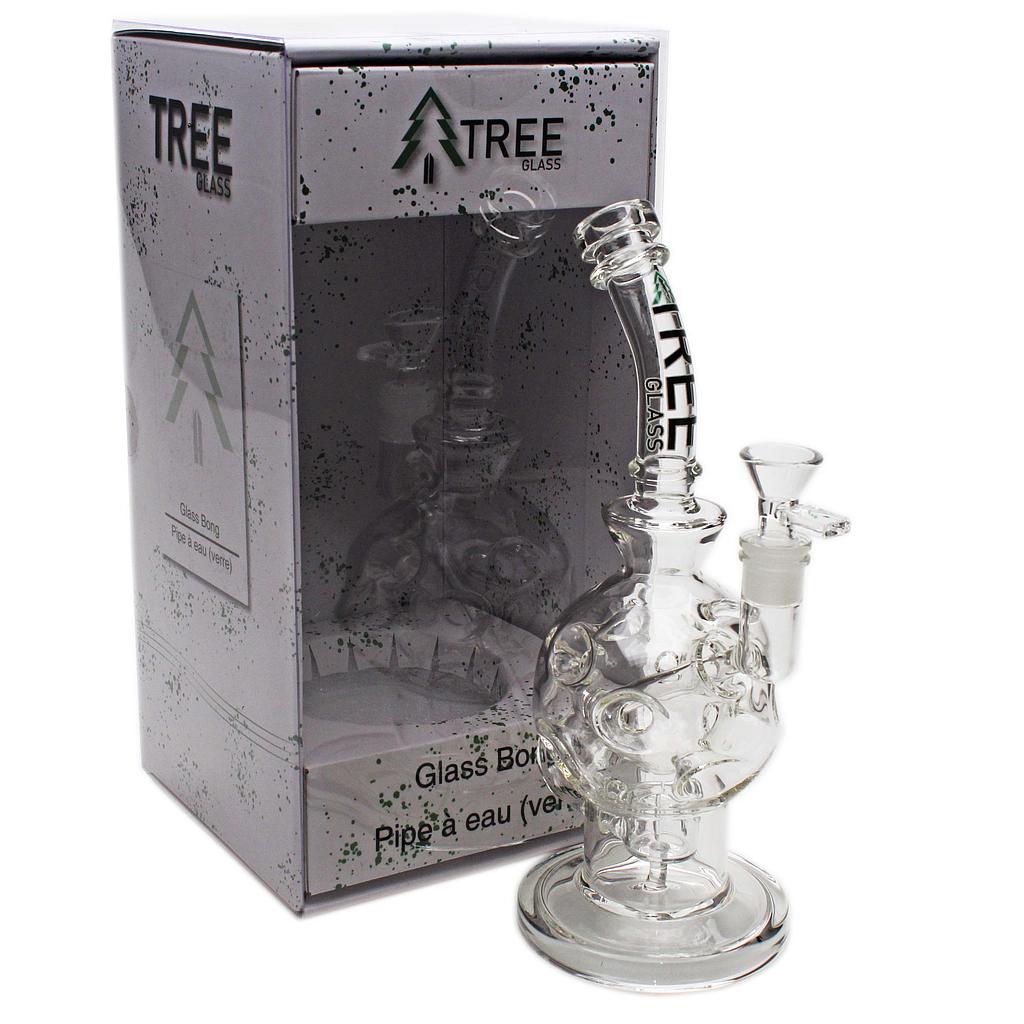 Tree Glass 10" Perked Fabrige Egg Bubbler - High Moon Haven